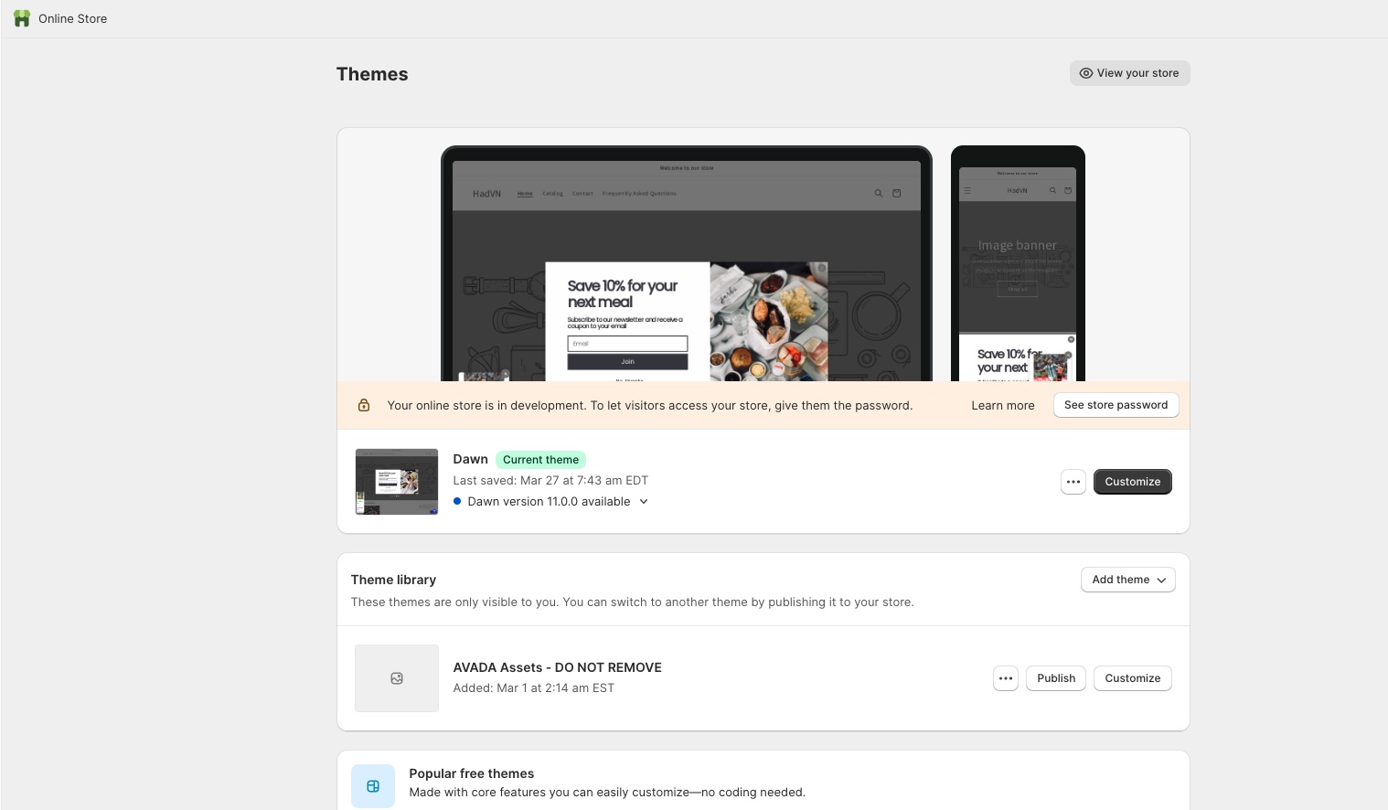 Shopify platform control